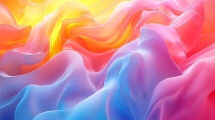 Obraz premium Abstract Flowing Fabric Colors