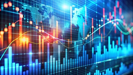 Fototapeta premium Global Financial Market Data Visualization
