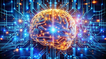Fototapeta premium Human Brain Circuitry