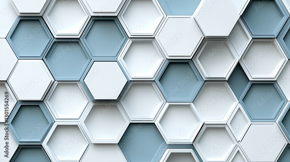 Poster abstract hexagon wall pattern