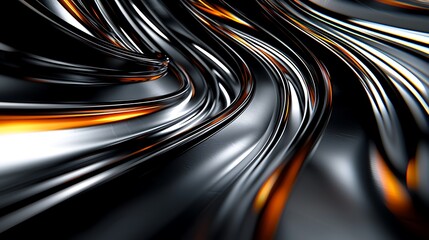 Abstract metal flow design