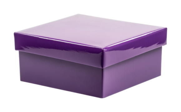 Purple gift box for special occasions, perfect for wrapping presents and surprises during celebrations, cut out