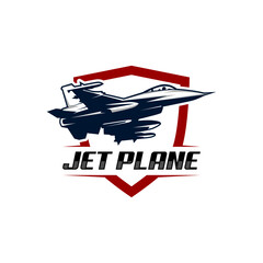 vector logo fighter jet illustration military plane