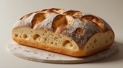 Artisan Bread Loaf, Bakery, Crusty, Golden, Baked Goods, Food Photography