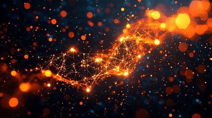 Fototapeta premium Abstract Network Flow; Digital Art