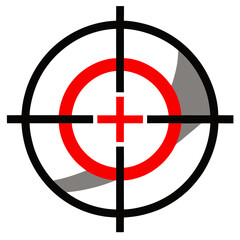 Crosshair, reticle. Aim icon vector illustration