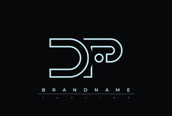 DP Technology Letter  Logo Template. This tech letter logo is a graphic mark that uses letters to represent a technology company.