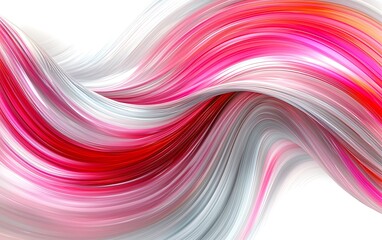 Abstract Swirls of Color on White