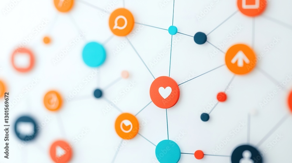 Poster social media networks connection concept digital environment graphic design abstract viewpoint for e