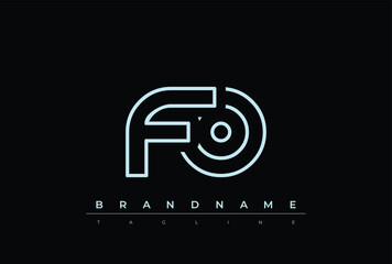 FO Technology Letter  Logo Template. This tech letter logo is a graphic mark that uses letters to represent a technology company. © Mahamud