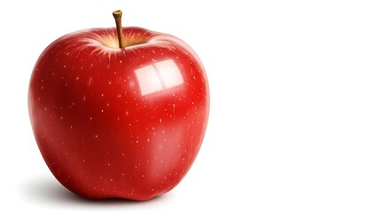 Obraz premium Luminous Red Apple: A Vibrant Still Life Painting