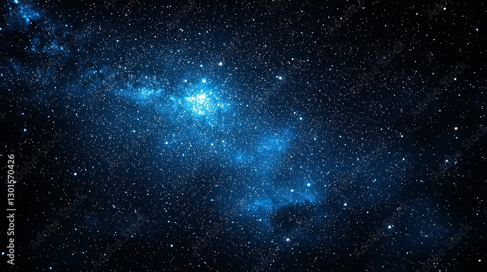 Aufkleber Abstract view of celestial objects scattered across an expansive night sky