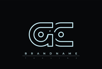 GC Technology Letter  Logo Template. This tech letter logo is a graphic mark that uses letters to represent a technology company.