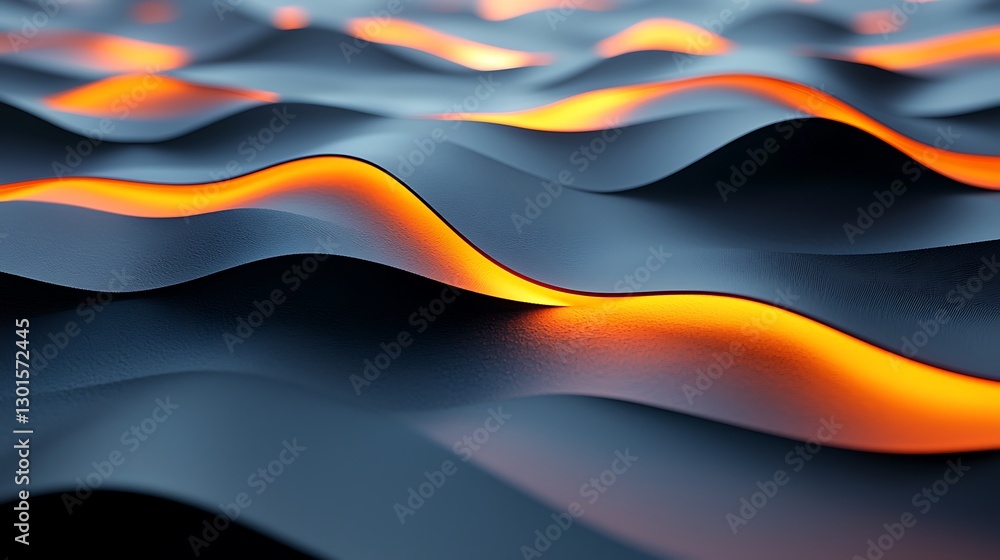 Poster abstract wave pattern, lava flow