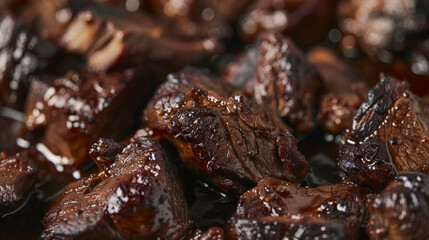 Tender Barbecue-Glazed Beef Chunks