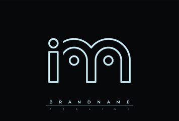 IM Technology Letter  Logo Template. This tech letter logo is a graphic mark that uses letters to represent a technology company.