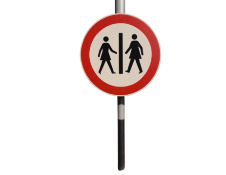 pedestrian zone sign