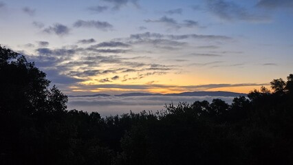 beautiful sunrise on a March springtime morning