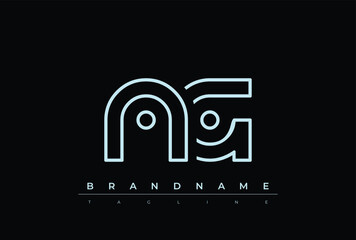 NG Technology Letter  Logo Template. This tech letter logo is a graphic mark that uses letters to represent a technology company. © Mahamud