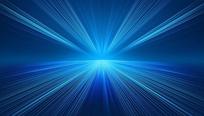 Blue light rays on dark blue background abstract glowing gradient banner backdrop design