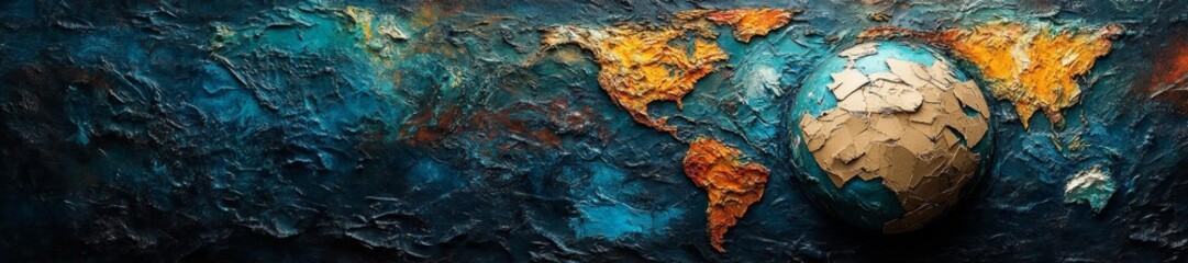 Earth-Shaped Art with Upcycled Materials Promoting Sustainability. Generative AI