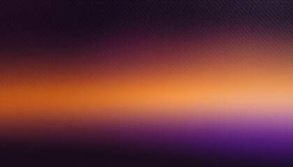 Obraz premium Dark grainy purple orange gradient background, glowing lights, noise grain texture, copy space