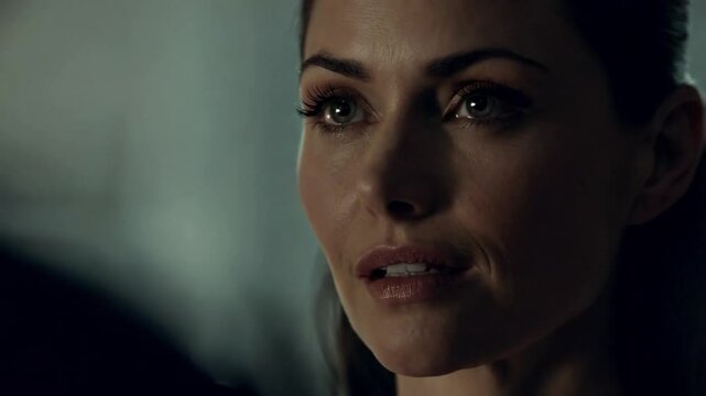 Intense Confrontation Between Two Strangers in a Dimly Lit Room