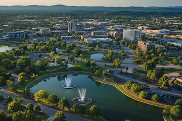 Festive Lights in Downtown Huntsville Alabama
