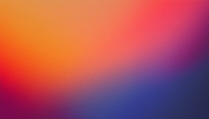 Fototapeta premium Grainy color gradient background orange purple abstract noise texture pink red blue retro banner backdrop