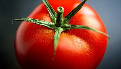 "Premium Close-Up of a Tomato – Healthy Nutrition Concept"