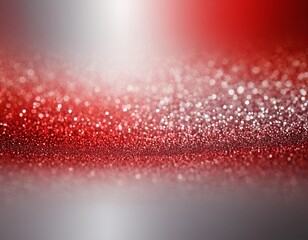 A captivating gradient of red and silver glitter, creating a dazzling festive atmosphere.