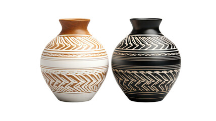 3D Pottery isolated on transparent background, PNG