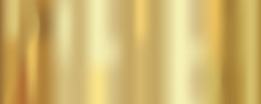 Golden metal or aluminum texture, abstract gradient pattern background, shiny gold wallpaper with reflection, luxury wall for product display.