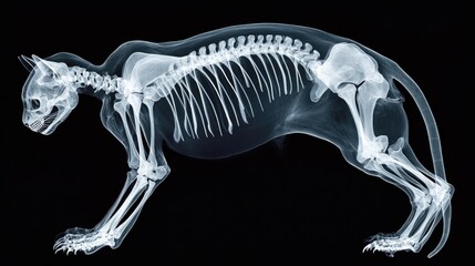 Feline Skeletal Structure: X-Ray View of a Cat's Anatomy