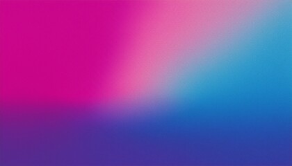 Fototapeta premium Magenta pink blue grainy background noise texture banner retro website header trendy backdrop design