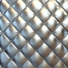 Elegant Silver Diamond Tufted Upholstery: A Luxurious and Sophisticated Texture for Design and Backgrounds