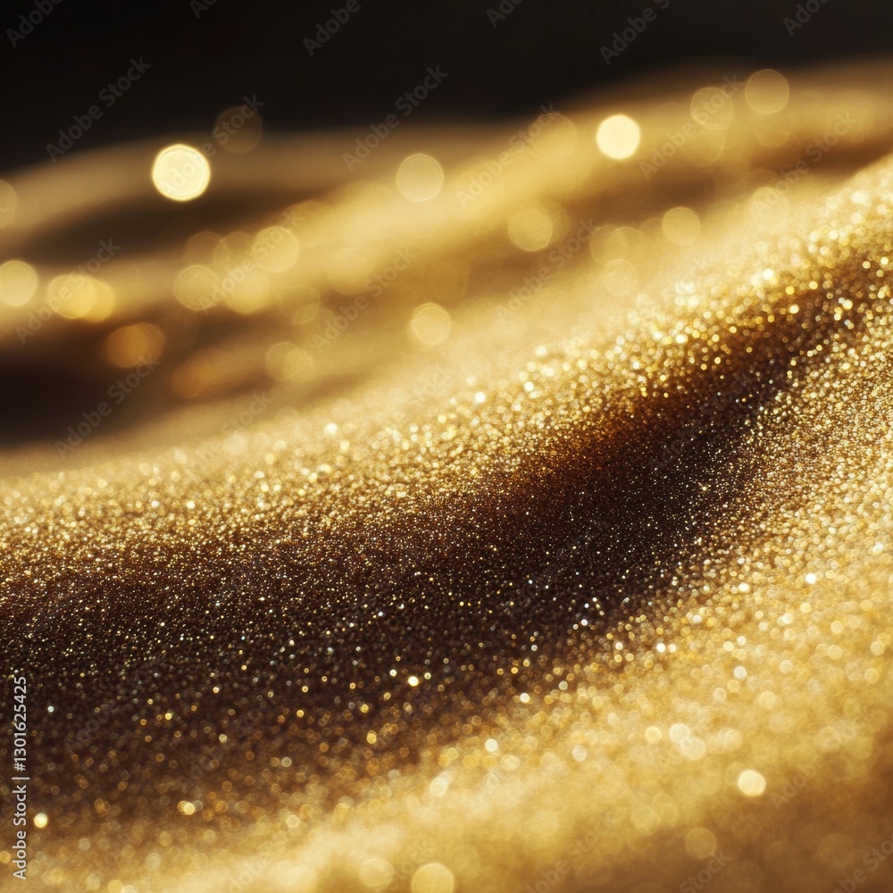 Aufkleber Golden Glimmer: A Textured Landscape of Shimmering Light and Shadow, Creating a Rich and Luxurious Visual Experience.