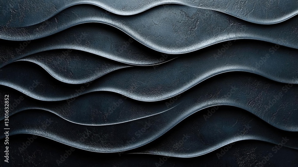 Poster abstract textured background featuring flowing waves of dark material with subtle highlights