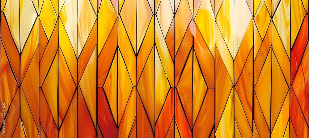 Poster rhombus grid background with changing shades of orange and yellow in a gradient design