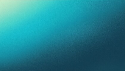 Obraz premium Turquoise blue grainy gradient background poster backdrop noise texture webpage header wide banner design
