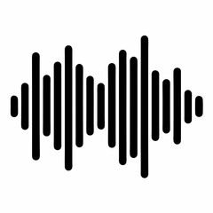 a minimalist graphic representation of a sound wave, perfect for audio-related design projects vector illustration