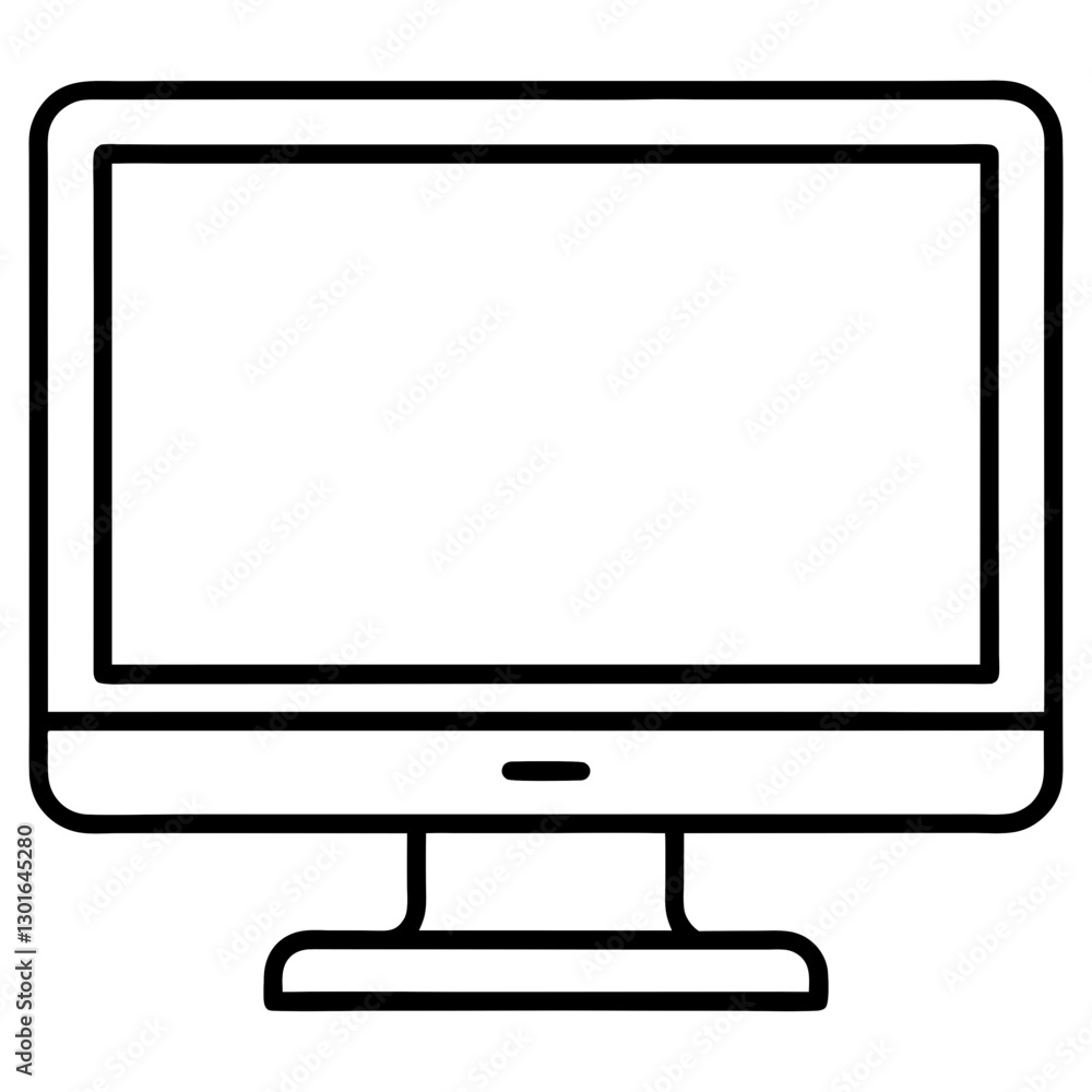 Poster a modern computer monitor or display screen, isolated. the screen is blank and ready for your conten