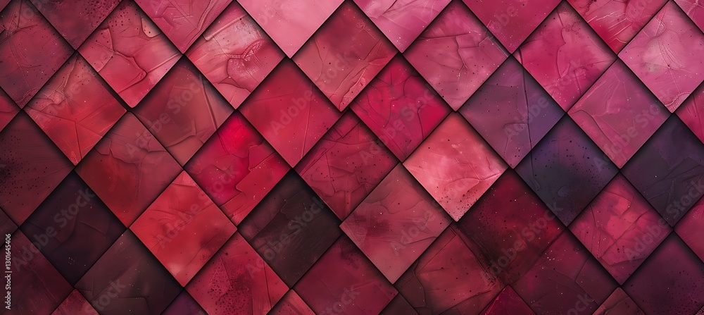 Aufkleber rhombus grid background with alternating red and maroon shades, creating a stylish and modern abstra