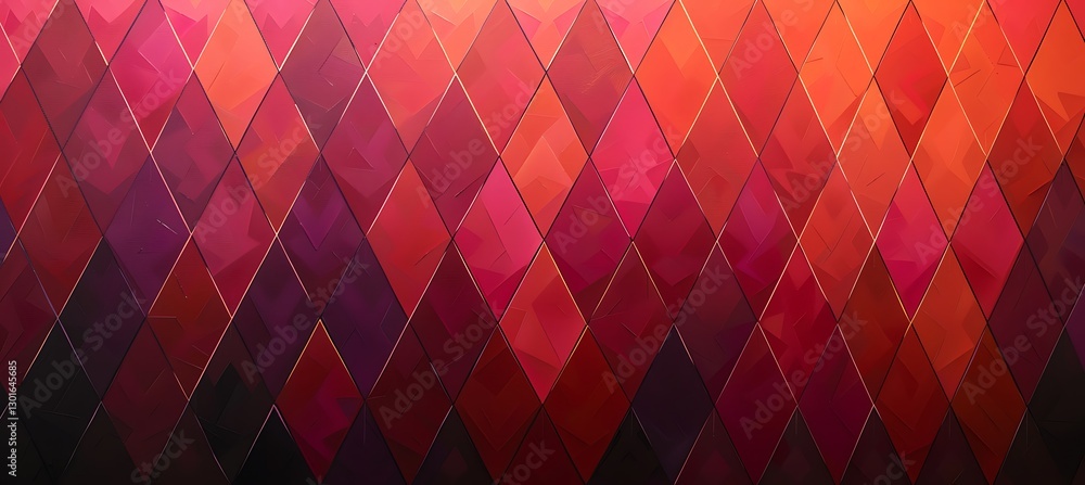 Poster rhombus grid background with alternating red and maroon shades, creating a stylish and modern abstra