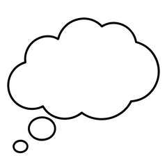 a blank thought bubble that can be used for representing idea or thoughts vector illustration