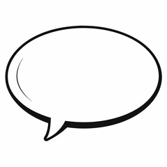 A comic book speech bubble, perfect for conveying thoughts or dialogue. Its outline and empty space makes it ideal for adding messages vector illustration