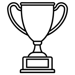a trophy illustration, isolated on a clean background, perfect for winning, and achievement vector illustration