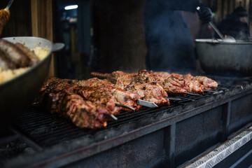 meat on the grill
