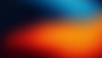 Vibrant orange blue red black grainy gradient background abstract glowing colors dark backdrop noise texture effect