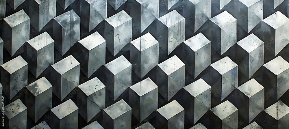 Poster rhombus grid background with rusty gray and black shades, creating a modern and abstract geometric b